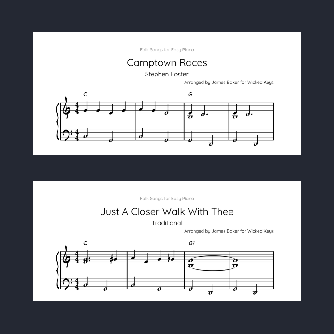 Folk Goes Modern: Easy Piano