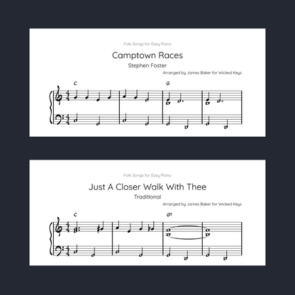 Folk Goes Modern: Easy Piano