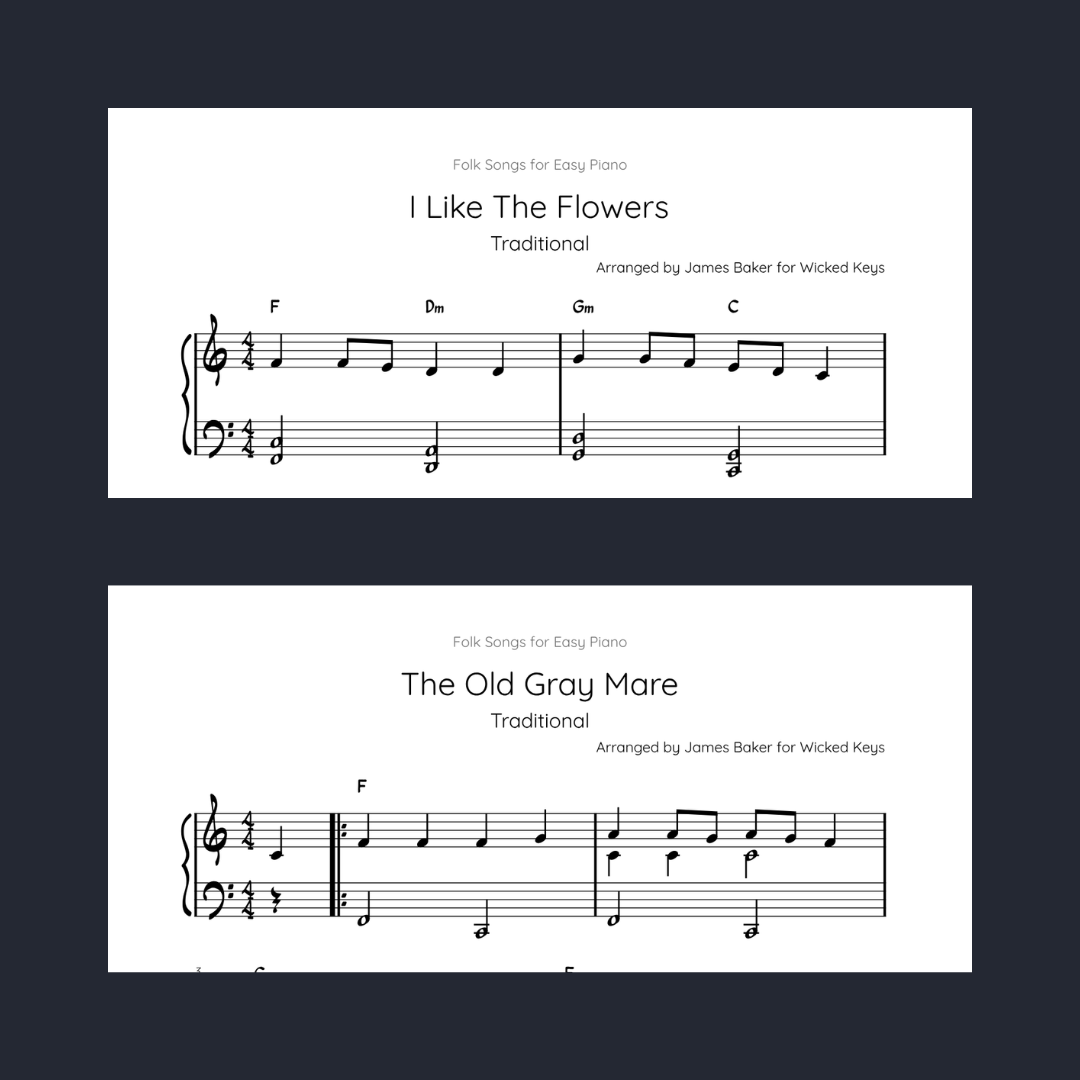 Folk Goes Modern: Easy Piano