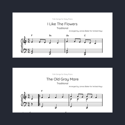 Folk Goes Modern: Easy Piano