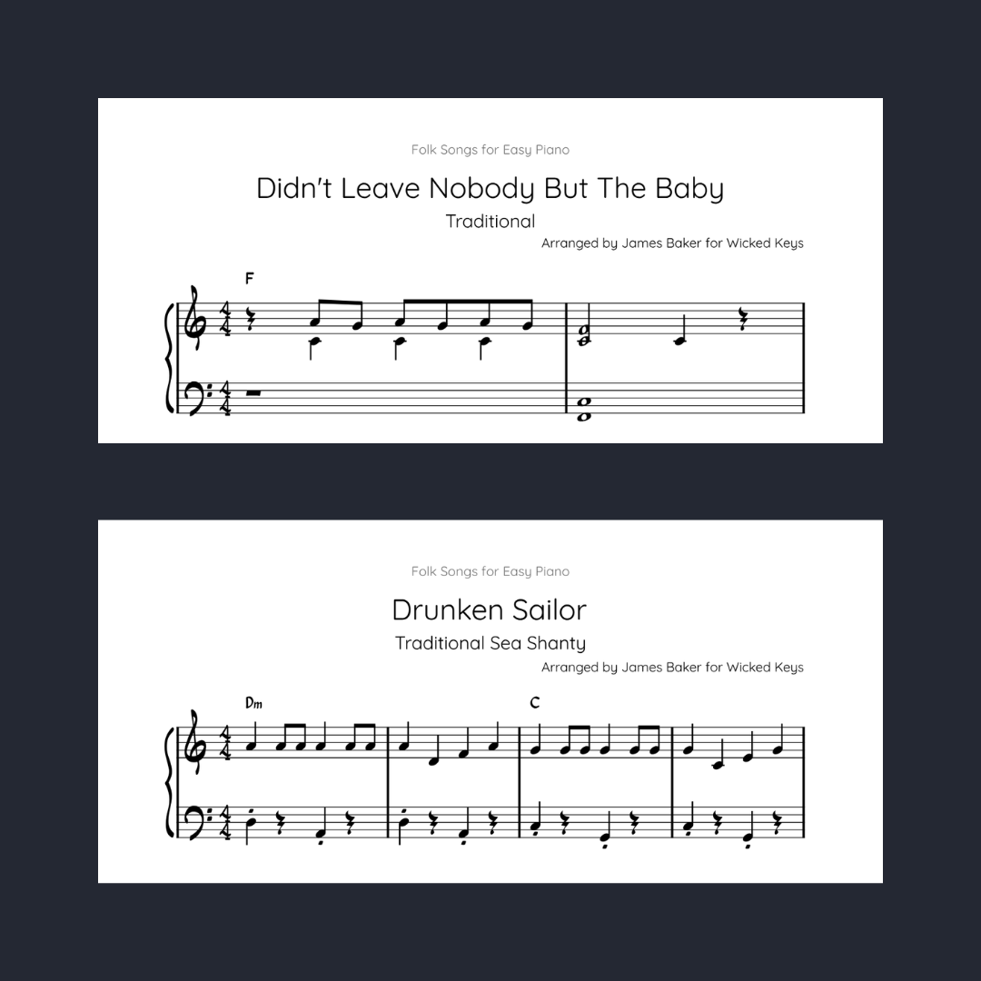 Folk Goes Modern: Easy Piano