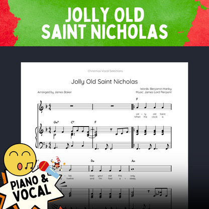 Christmas Vocal Selections: 24 Classic Carols Arranged For Voice & Intermediate Piano