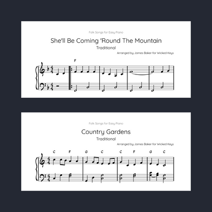 Folk Goes Modern: Easy Piano