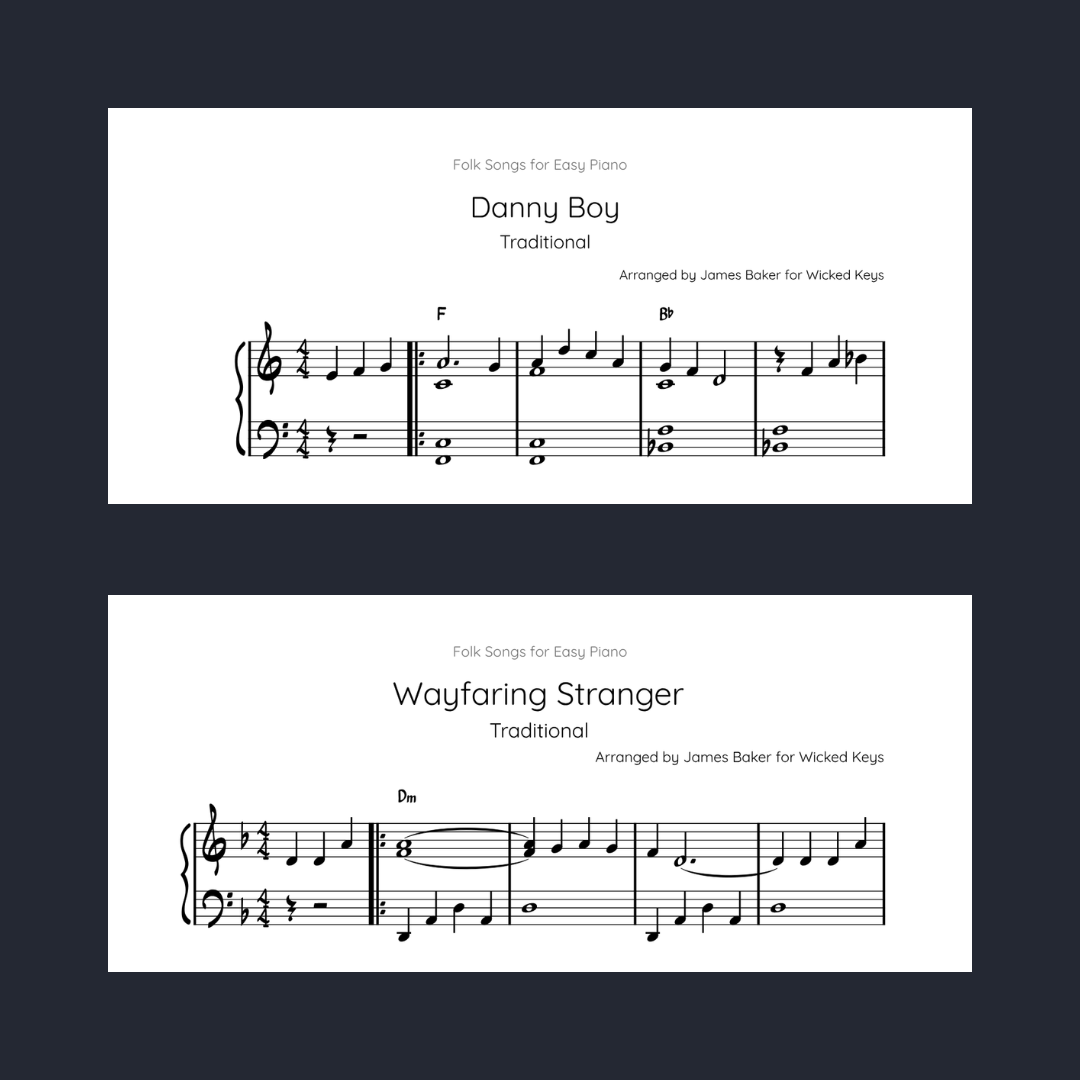 Folk Goes Modern: Easy Piano