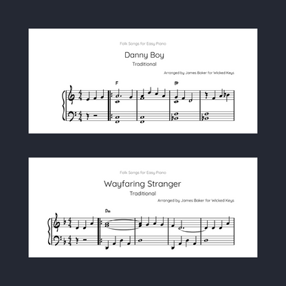 Folk Goes Modern: Easy Piano