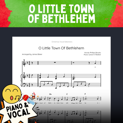 Christmas Vocal Selections: 24 Classic Carols Arranged For Voice & Intermediate Piano