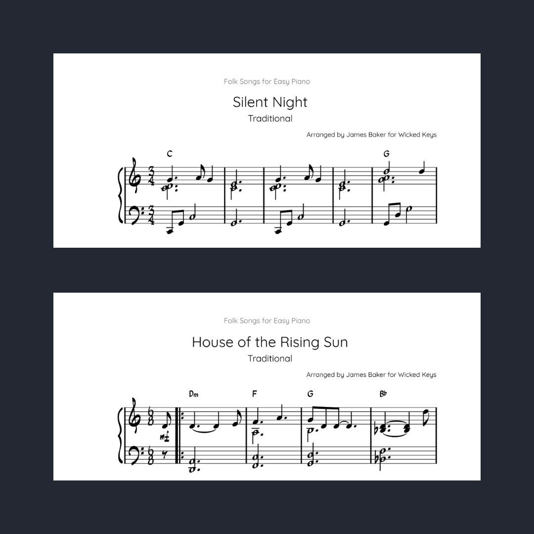 Folk Goes Modern: Easy Piano