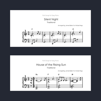 Folk Goes Modern: Easy Piano