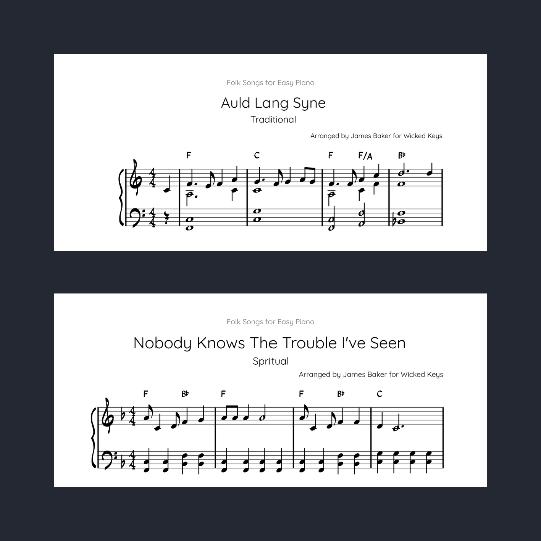 Folk Goes Modern: Easy Piano