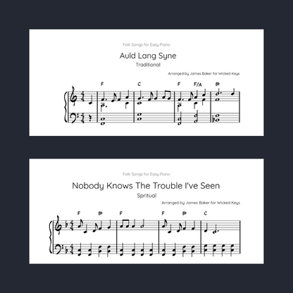 Folk Goes Modern: Easy Piano