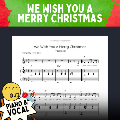 Christmas Vocal Selections: 24 Classic Carols Arranged For Voice & Intermediate Piano