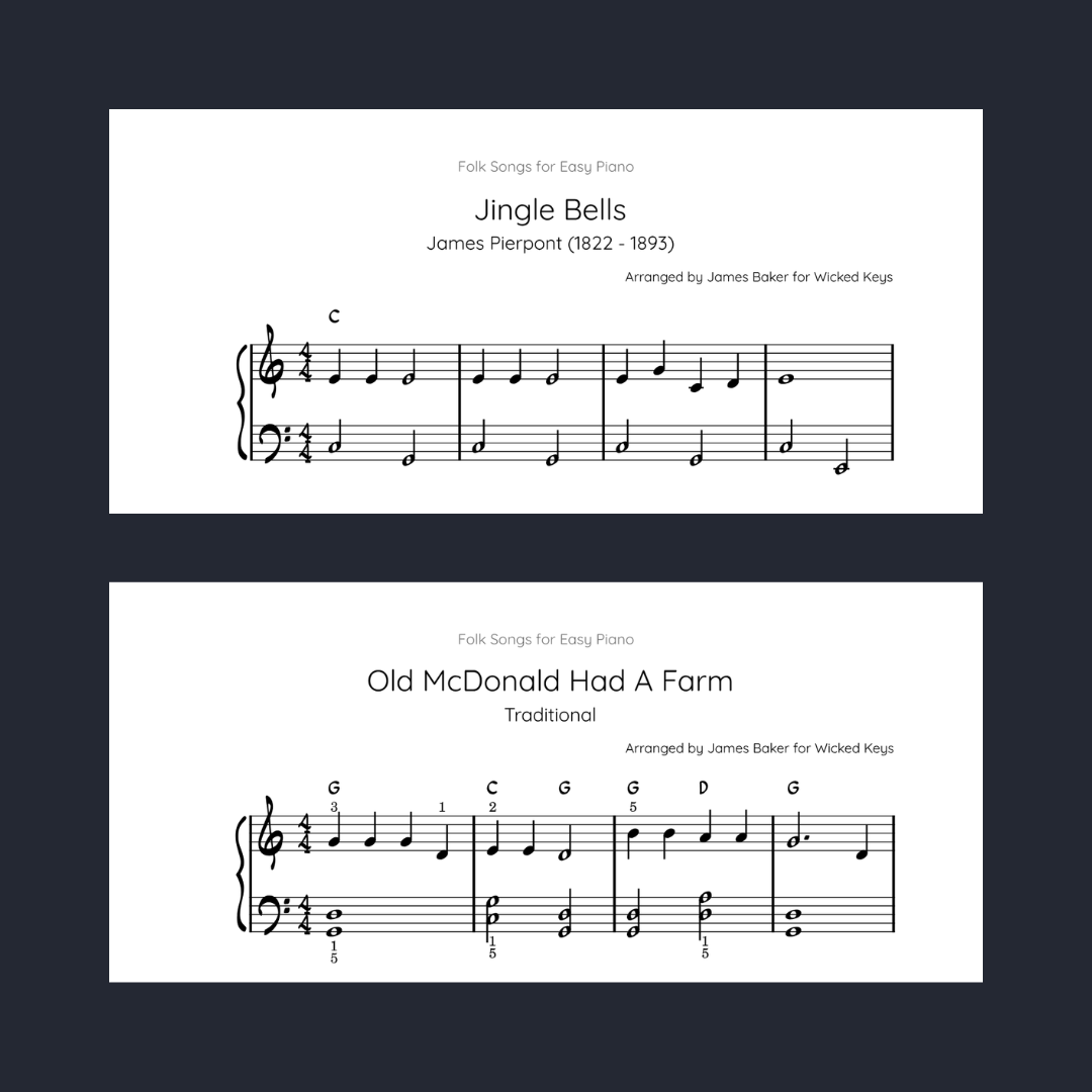 Folk Goes Modern: Easy Piano