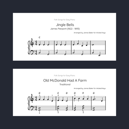 Folk Goes Modern: Easy Piano