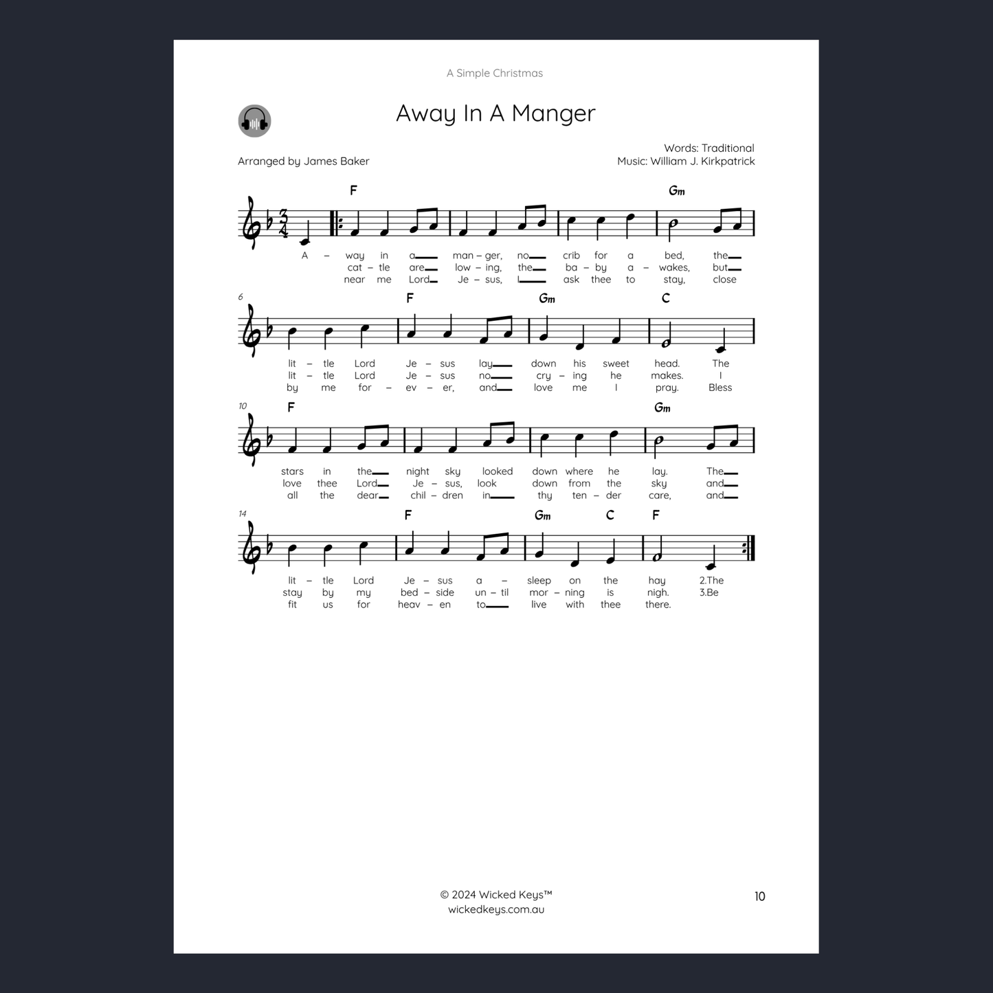 A Simple Christmas: 30 Classic Carols Arranged as Simple Lead Sheets
