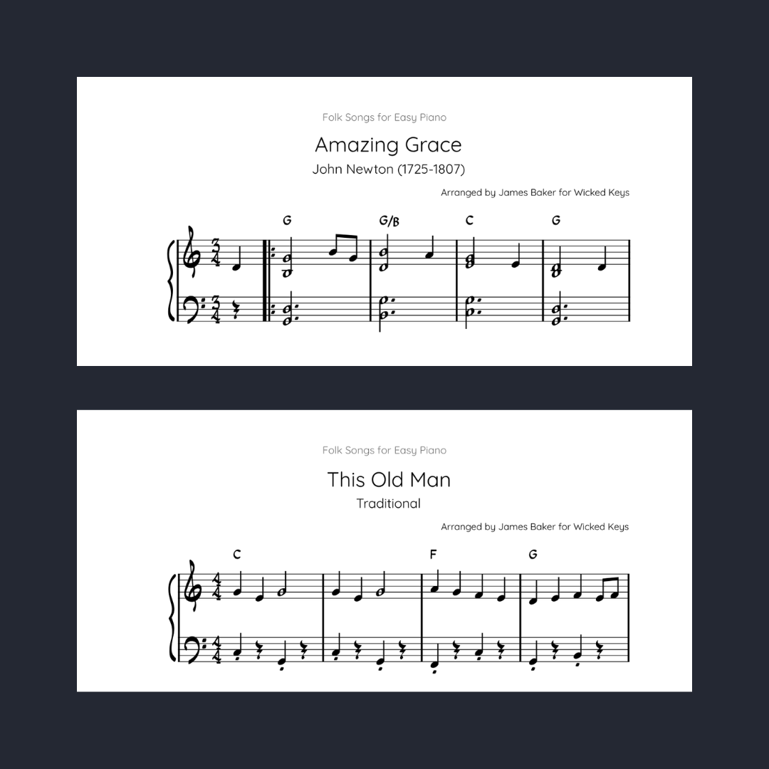 Folk Goes Modern: Easy Piano