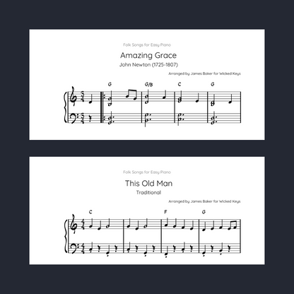 Folk Goes Modern: Easy Piano