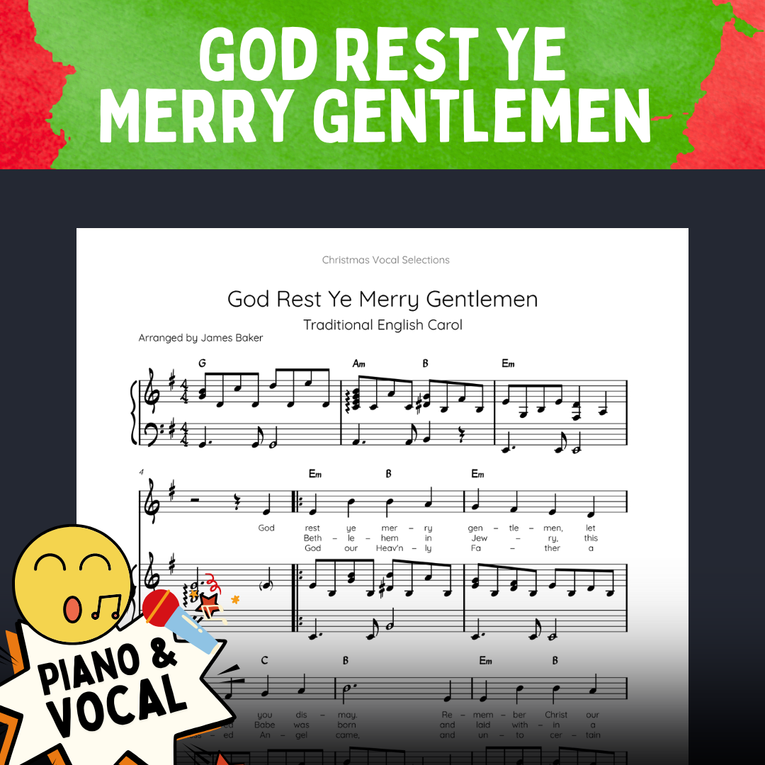 Christmas Vocal Selections: 24 Classic Carols Arranged For Voice & Intermediate Piano