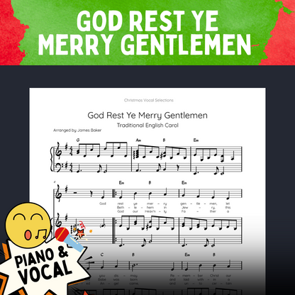 Christmas Vocal Selections: 24 Classic Carols Arranged For Voice & Intermediate Piano